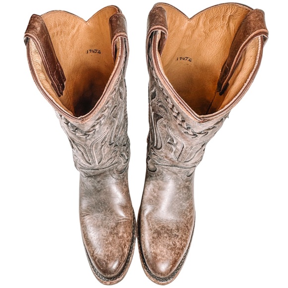 ✿FINAL💰DROP✿ Frye Dark Brown Wyatt Overlay Boots - Picture 6 of 16